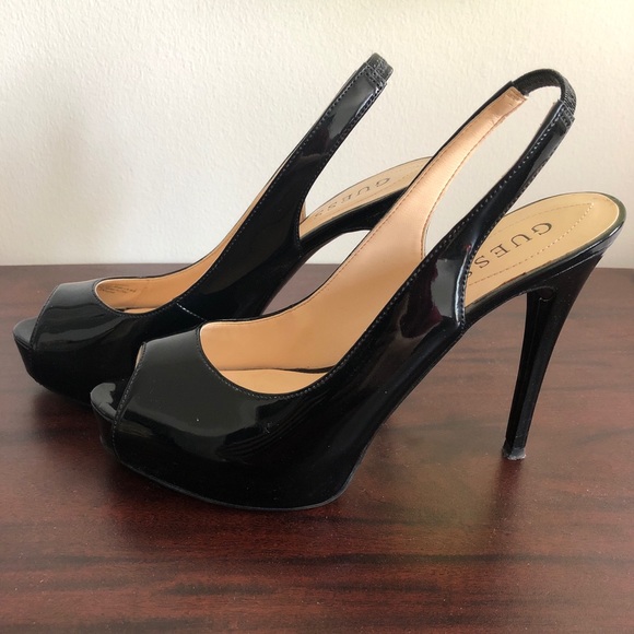 Patent Slingback Peep-toe Pumps - Picture 3 of 3
